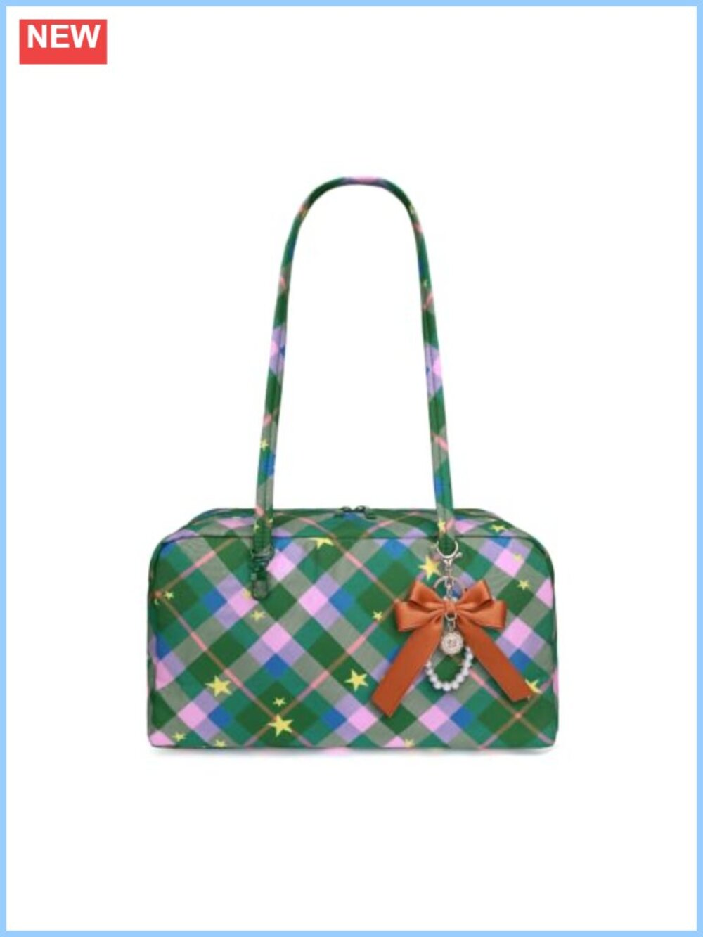 Large Bowler Bag Soft Nylon Zip Tote Hobo Purse Travel Work Bowknot